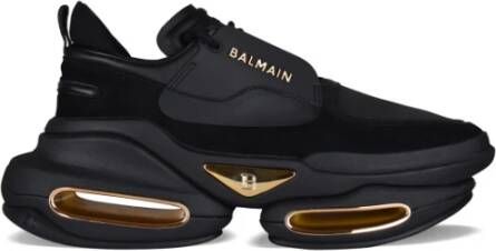 Balmain B-Bold Sneakers van leer en neopreen Black Heren