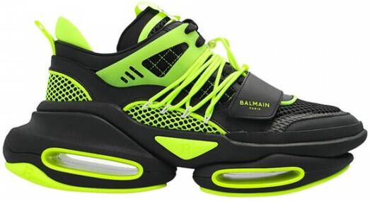 Balmain Leren neopreen en mesh B-Bold lage sneakers Multicolor Heren