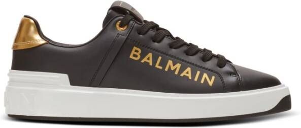 Balmain B-Court leren sneakers Black Dames