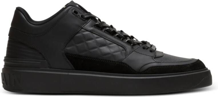 Balmain B Court sneaker van leer met details van suède