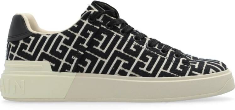 Balmain B-Court trainers met jacquard monogram Black Dames