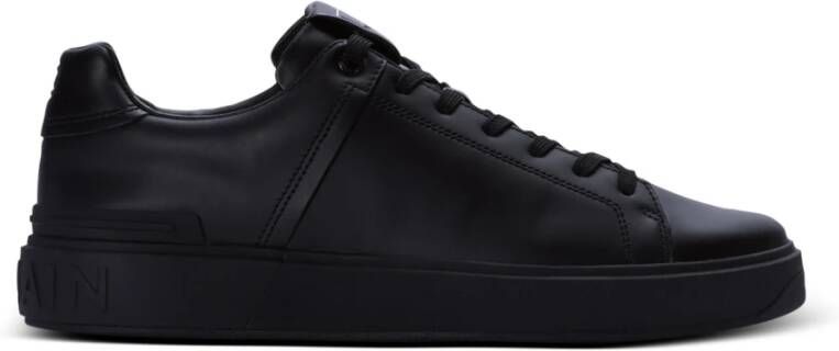 Balmain B-Court trainers in kalfsleer Black Heren