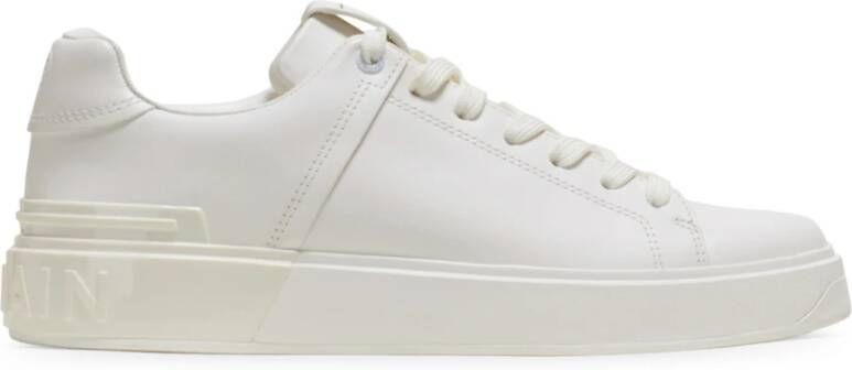 Balmain B-Court trainers in kalfsleer White Heren