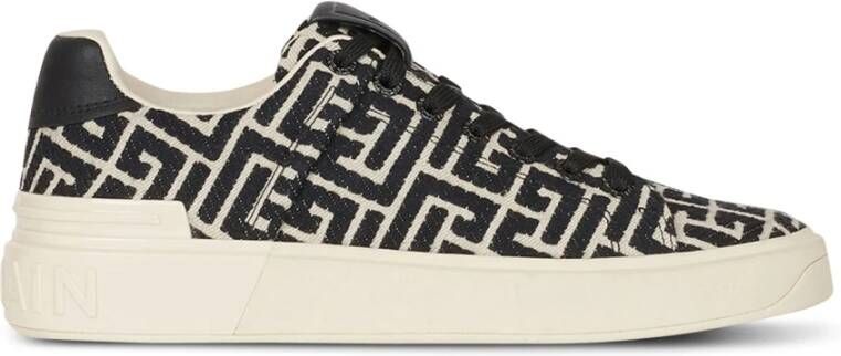 Balmain B-Court trainers met jacquard monogram Black Dames