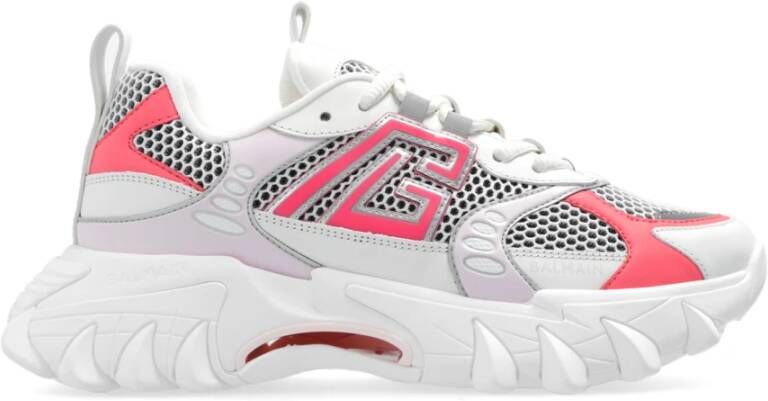 Balmain B-East PB trainers van technische materialen en mesh Pink Dames