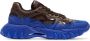 Balmain B-East trainers in leer suède en mesh Blue Heren - Thumbnail 1