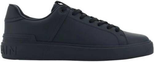 Balmain Court Leren Sneakers Elegant Modern Ontwerp Black Dames