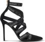 Balmain Couture suède hakken met lintmotief Black Dames - Thumbnail 1