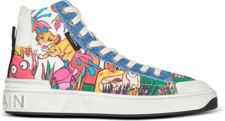 Balmain Disney x : The Lion King Baskets B-Court High Top bedrukt Kind Vroeg Multicolor Dames