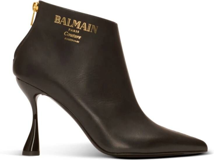 Balmain Eden kalfsleren enkellaarzen Black Dames