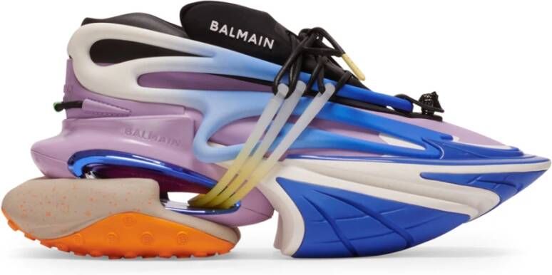 Balmain Unicorn low-top trainers in neoprene and leather Meerkleurig Heren - Foto 1