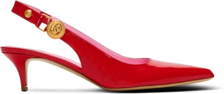 Balmain Eva kitten slingbacks in lakleer Red Dames