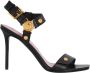 Balmain Gehakte Eva-sandalen in kalfsleer Black Dames - Thumbnail 1