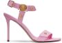 Balmain Gehakte Eva sandalen in kalfsleer Pink Dames - Thumbnail 1