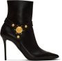 Balmain Zwarte Enkellaarzen met Leeuwenmunt Hardware Black Dames - Thumbnail 1