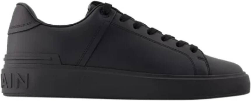 Balmain Leather sneakers Black Heren