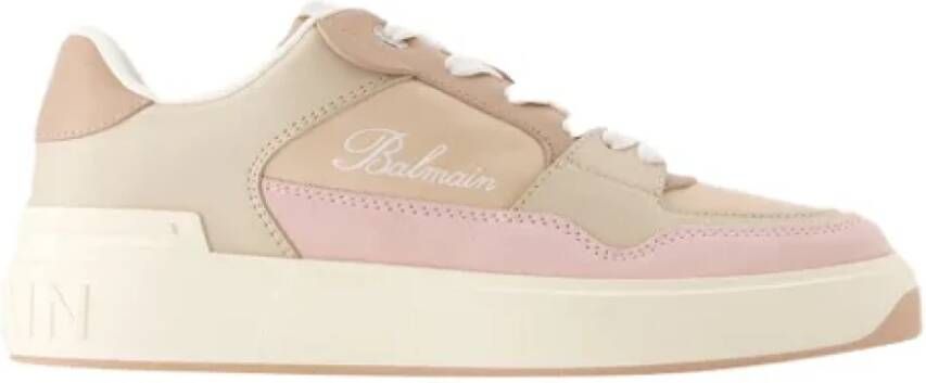 Balmain Leather sneakers Pink Dames