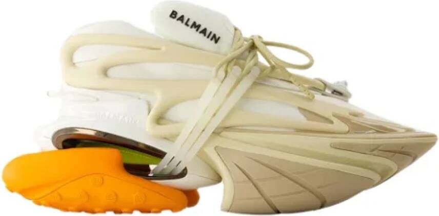 Balmain Leather sneakers White Dames