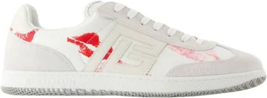 Balmain Leather sneakers White Dames