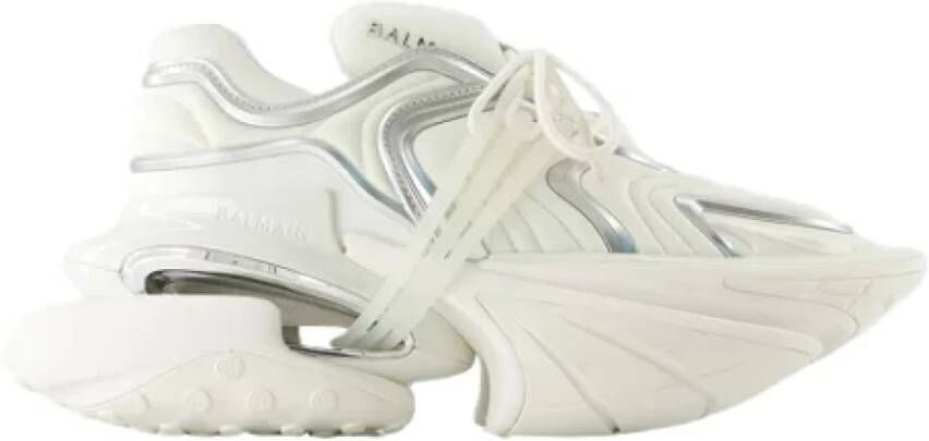 Balmain Leather sneakers White Dames