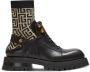 Balmain Leger lederen enkellaarzen Black Dames - Thumbnail 1