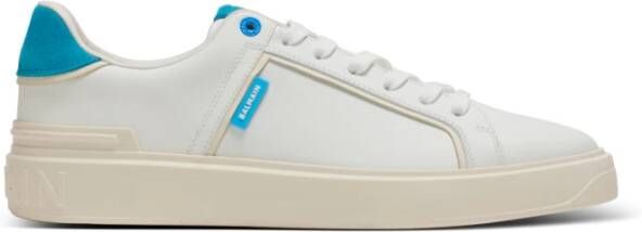 Balmain B-Court trainers van leer en suède White Heren