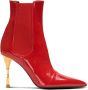 Balmain Moneta leren enkellaarzen Red Dames - Thumbnail 1