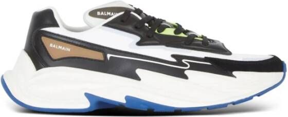 Balmain Multicolor Logo Sneakers Rubberen Zool Leer Multicolor Heren