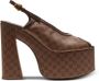 Balmain Platform Cam Sandalen Brown Dames - Thumbnail 1