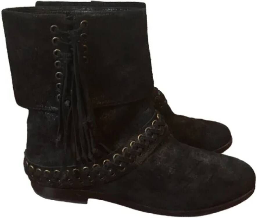 Balmain Pre-owned Suede boots Black Dames