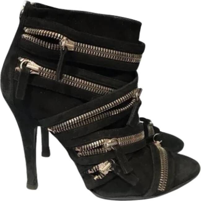 Balmain Pre-owned Suede boots Black Dames