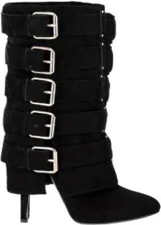 Balmain Pre-owned Suede boots Black Dames
