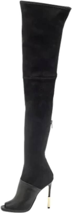 Balmain Pre-owned Suede boots Black Dames