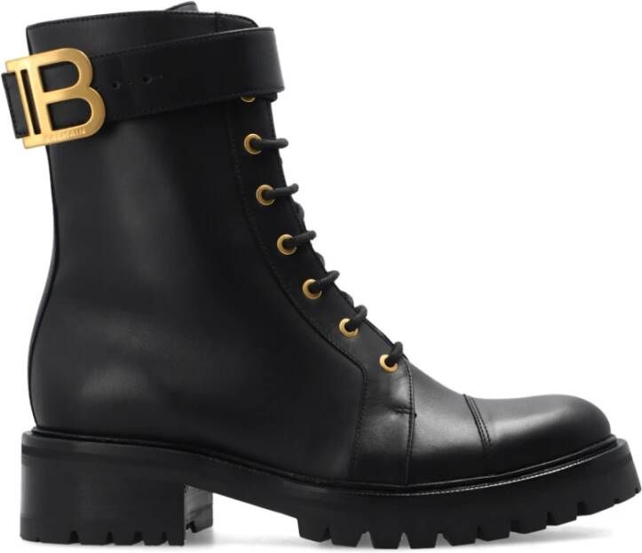 Balmain Boots & laarzen Ranger Ankle Boots Leather in zwart