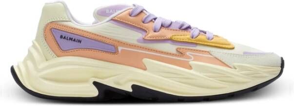 Balmain Run-Row leren en nylon sneakers Multicolor Dames