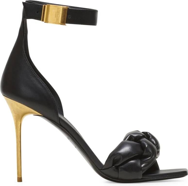 Balmain Zwarte Gevlochten Hoge Hak Pumps Black Dames