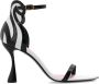 Balmain Eden sandalen in tweekleurig leer Black Dames - Thumbnail 11