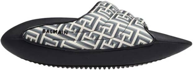 Balmain Slippers met Monogram Print Multicolor Heren