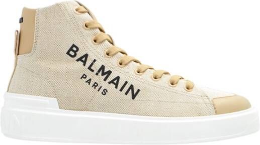 Balmain Sneakers B-Court High-Top-Sneakers Jacquard in beige