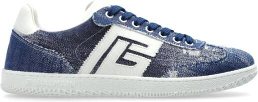 Balmain Sneakers met logo Blue Heren