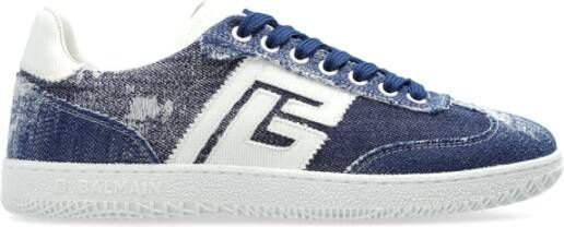 Balmain Sneakers met vintage effect Blue Dames