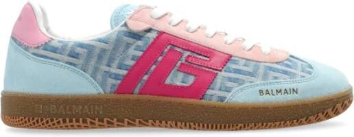 Balmain Zwaan trainers in leer en PB Labyrinth denim Blue Dames