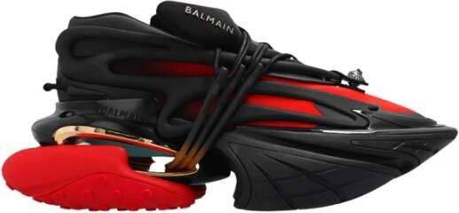 Balmain Eenhoorn lage sneakers van neopreen en leer Multicolor Heren