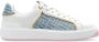 Balmain B-Court trainers in leer en denim White Dames - Thumbnail 1