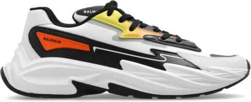 Balmain Hardloop-Roe leer en nylon sneakers Multicolor Heren