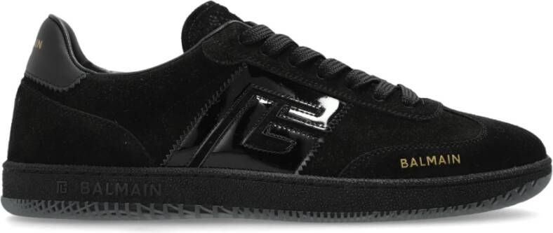 Balmain Suede sneakers Black Heren