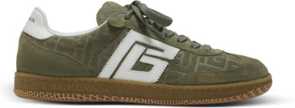 Balmain Suede Swan trainers Green Dames