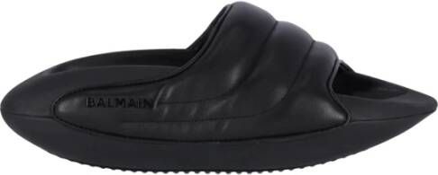 Balmain B-It gewatteerde leren muilen B-IT gewatteerde leren muiltjes Black White