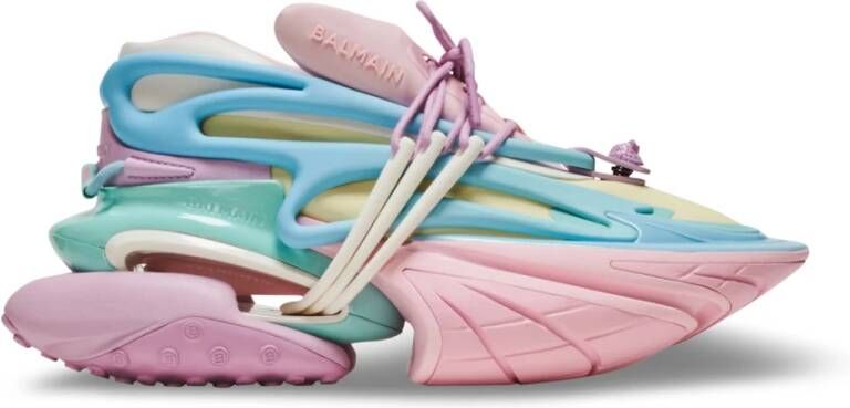 Balmain Unicorn trainers in neoprene and leather Meerkleurig Dames