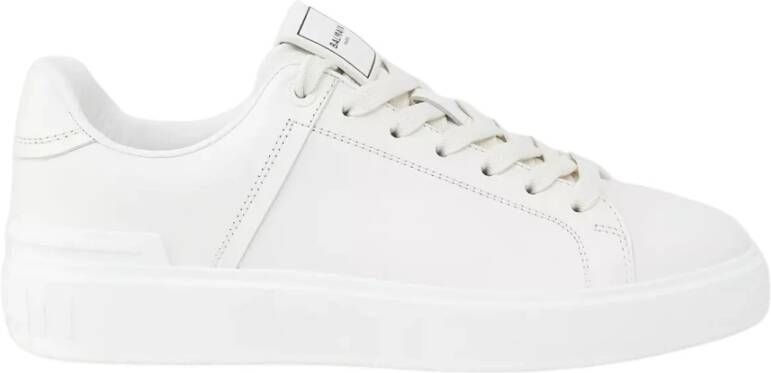 Balmain Witte Klassieke Veterschoenen White Dames